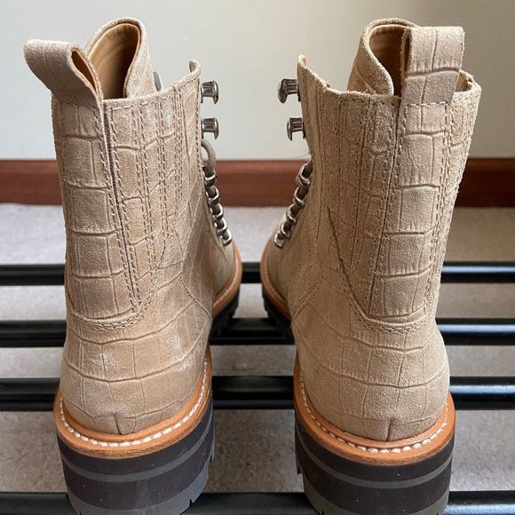 MARC FISHER WOmen Izzie 2 Leather Combat Hiking Boots - NEW NWOB - Picture 5 of 8